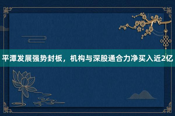 平潭发展强势封板，机构与深股通合力净买入近2亿